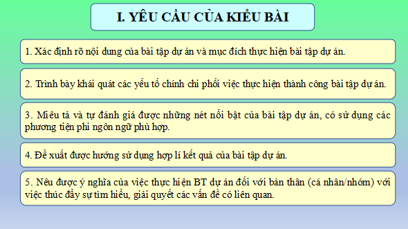 Giáo án điện tử bài Viết báo cáo kết quả của bài tập dự án | PPT Văn 12 Kết nối tri thức