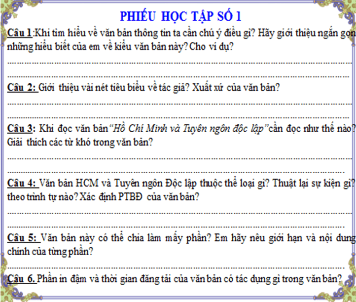 Giáo án bài Hồ Chí Minh và Tuyên ngôn Độc lập | Giáo án Ngữ văn 6 Cánh diều