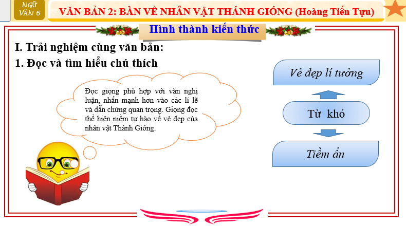 Giáo án điện tử bài Bàn về nhân vật Thánh Gióng | PPT Văn 6 Chân trời sáng tạo