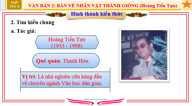 Giáo án điện tử bài Bàn về nhân vật Thánh Gióng | PPT Văn 6 Chân trời sáng tạo