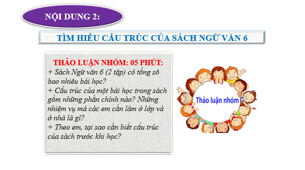 Giáo án điện tử bài Cấu trúc của sách Ngữ văn 6 | PPT Văn 6 Cánh diều