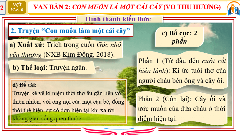 Giáo án điện tử bài Con muốn làm một cái cây | PPT Văn 6 Chân trời sáng tạo