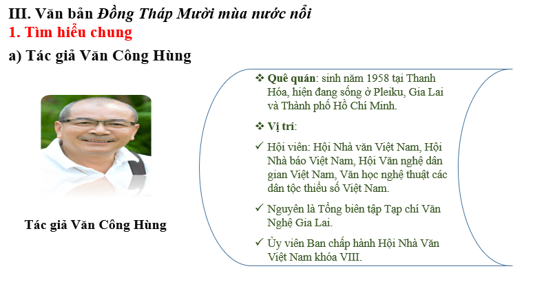 Giáo án điện tử bài Đồng Tháp Mười mùa nước nổi | PPT Văn 6 Cánh diều