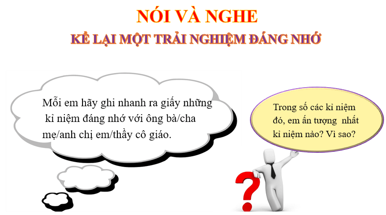 Giáo án điện tử bài Kể lại một trải nghiệm đáng nhớ | PPT Văn 6 Cánh diều