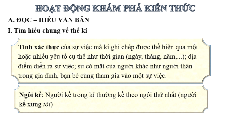 Giáo án điện tử bài Kiến thức ngữ văn trang 50 | PPT Văn 6 Cánh diều