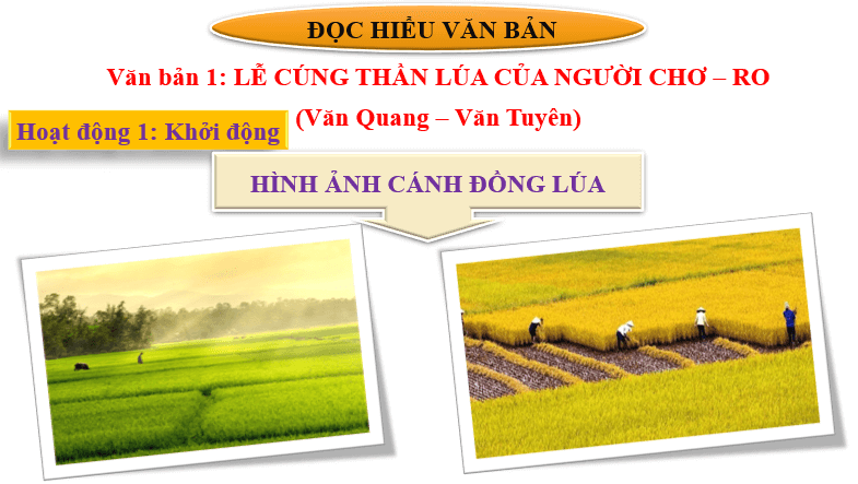 Giáo án điện tử bài Lễ cúng Thần Lúa của người Chơ-ro | PPT Văn 6 Chân trời sáng tạo