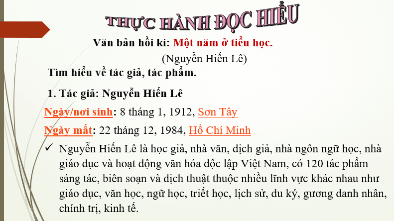 Giáo án điện tử bài Một năm ở Tiểu học | PPT Văn 6 Chân trời sáng tạo