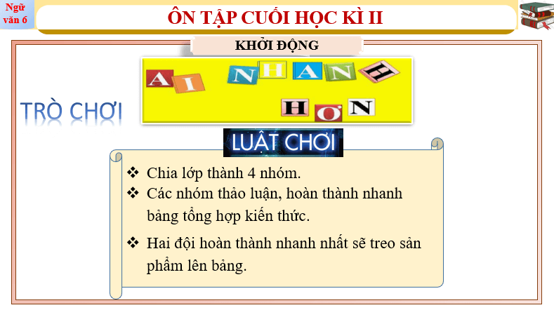 Giáo án điện tử bài Ôn tập cuối học kì 2 | PPT Văn 6 Chân trời sáng tạo