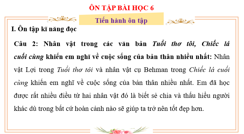 Giáo án điện tử bài Ôn tập trang 25 | PPT Văn 6 Chân trời sáng tạo