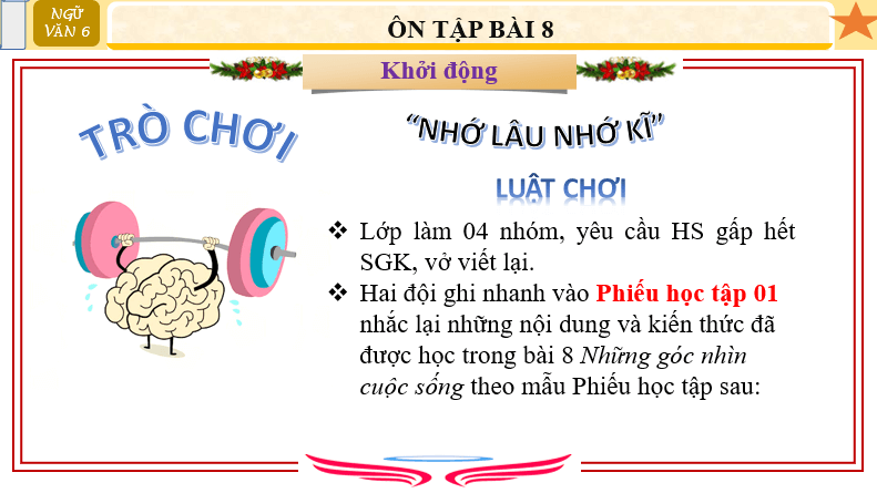 Giáo án điện tử bài Ôn tập trang 58 Tập 2 | PPT Văn 6 Chân trời sáng tạo