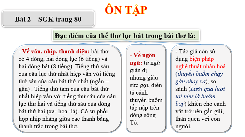 Giáo án điện tử bài Ôn tập trang 79, 80 | PPT Văn 6 Chân trời sáng tạo