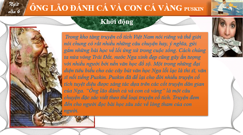 Giáo án điện tử bài Ông lão đánh cá và con cá vàng | PPT Văn 6 Cánh diều