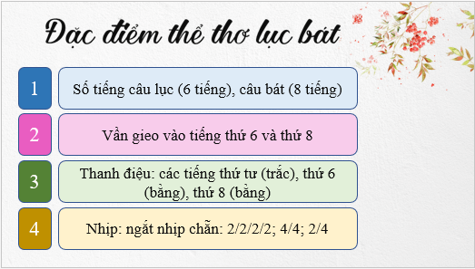 Giáo án điện tử bài Tập làm một bài thơ lục bát | PPT Văn 6 Kết nối tri thức