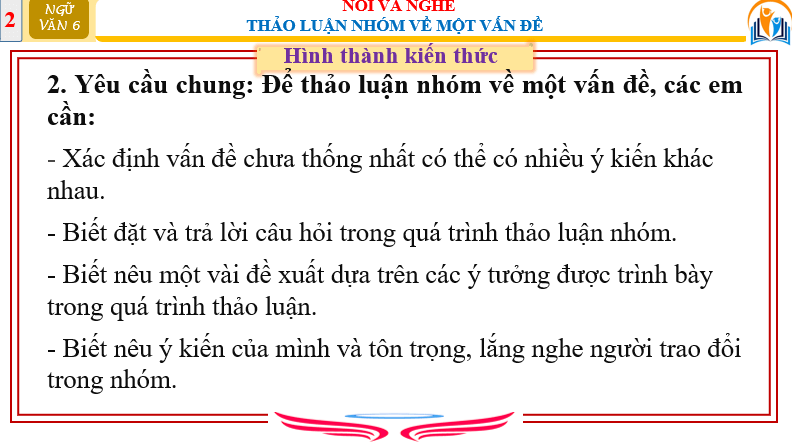 Giáo án điện tử bài Thảo luận nhóm về một vấn đề trang 82 | PPT Văn 6 Cánh diều