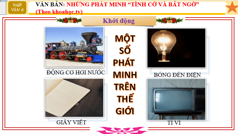 Giáo án điện tử bài Thực hành đọc hiểu: Những phát minh tình cờ và bất ngờ | PPT Văn 6 Cánh diều