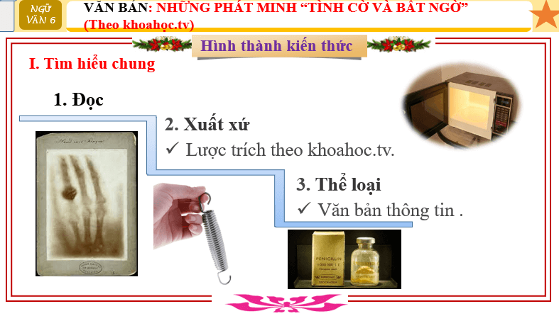 Giáo án điện tử bài Thực hành đọc hiểu: Những phát minh tình cờ và bất ngờ | PPT Văn 6 Cánh diều