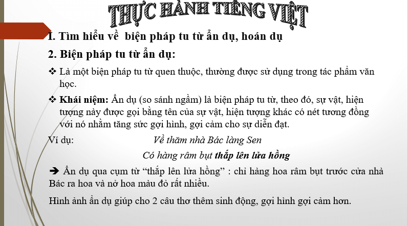 Giáo án điện tử bài Thực hành tiếng Việt trang 121 | PPT Văn 6 Chân trời sáng tạo