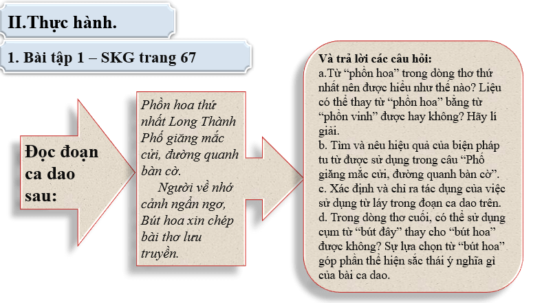 Giáo án điện tử bài Thực hành tiếng Việt trang 67 | PPT Văn 6 Chân trời sáng tạo