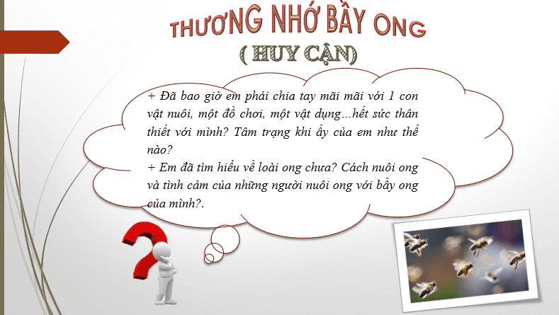 Giáo án điện tử bài Thương nhớ bầy ong | PPT Văn 6 Chân trời sáng tạo