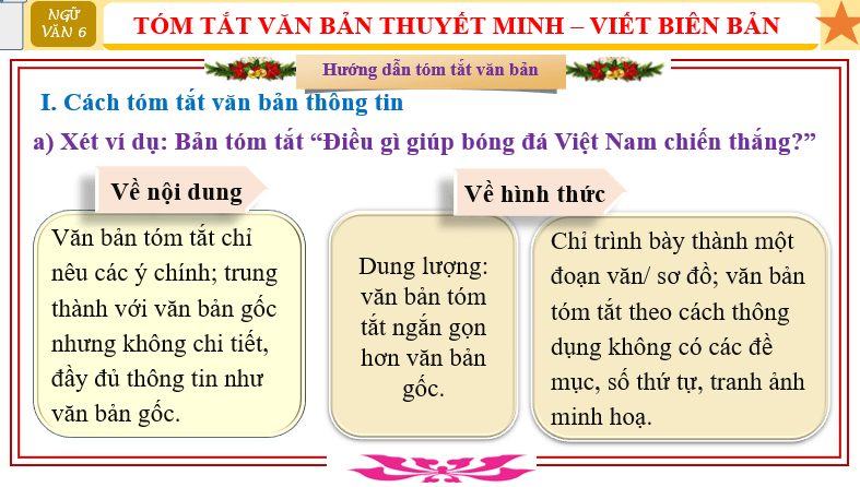 Giáo án điện tử bài Tóm tắt văn bản thông tin | PPT Văn 6 Cánh diều