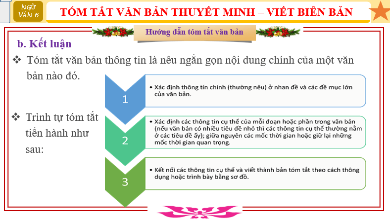 Giáo án điện tử bài Tóm tắt văn bản thông tin | PPT Văn 6 Cánh diều