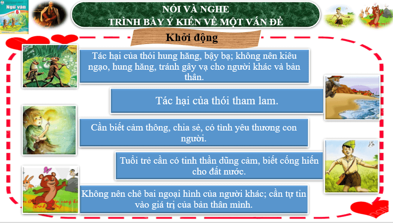 Giáo án điện tử bài Trình bày ý kiến về một vấn đề | PPT Văn 6 Cánh diều