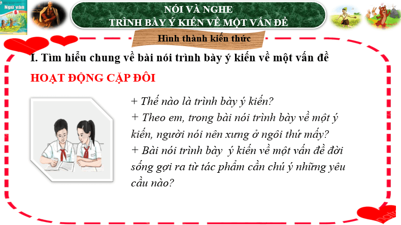 Giáo án điện tử bài Trình bày ý kiến về một vấn đề | PPT Văn 6 Cánh diều