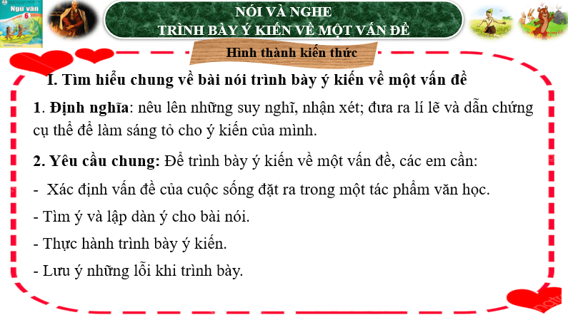 Giáo án điện tử bài Trình bày ý kiến về một vấn đề | PPT Văn 6 Cánh diều