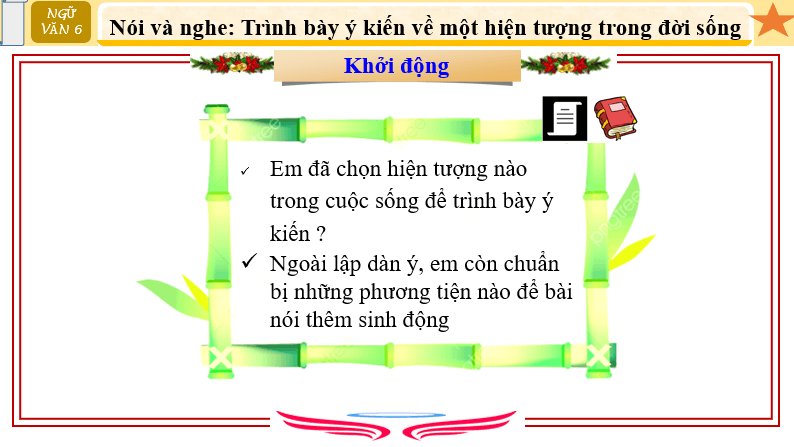 Giáo án điện tử bài Trình bày ý kiến về một vấn đề trong đời sống | PPT Văn 6 Chân trời sáng tạo