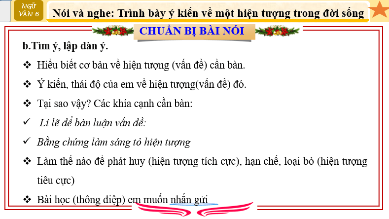 Giáo án điện tử bài Trình bày ý kiến về một vấn đề trong đời sống | PPT Văn 6 Chân trời sáng tạo