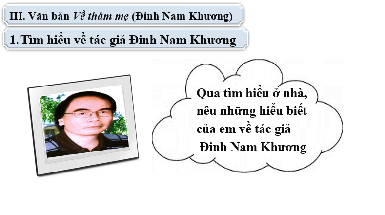 Giáo án điện tử bài Về thăm mẹ | PPT Văn 6 Cánh diều