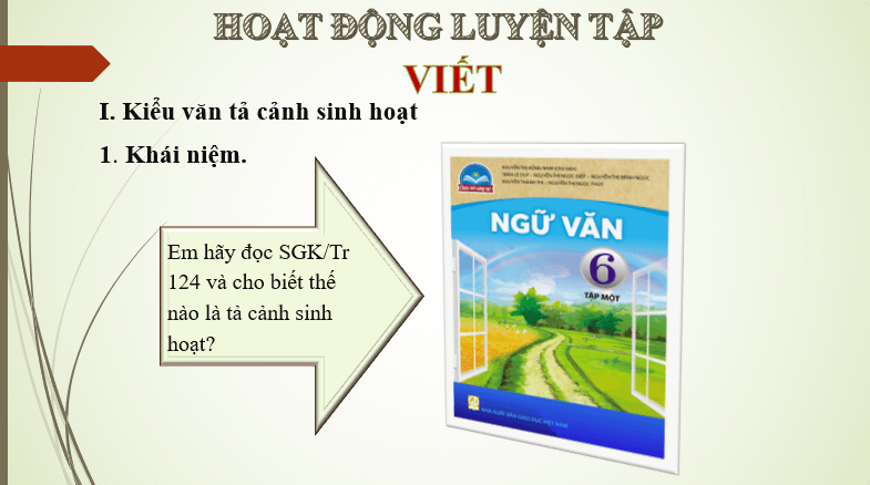 Giáo án điện tử bài Viết bài văn tả cảnh sinh hoạt | PPT Văn 6 Chân trời sáng tạo