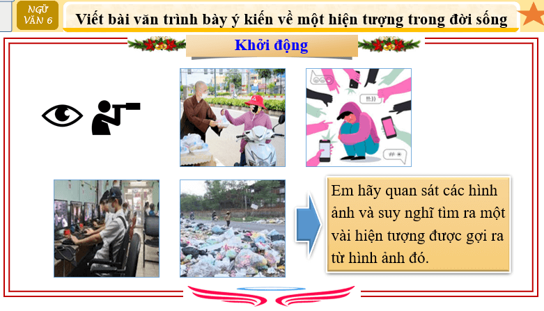 Giáo án điện tử bài Viết bài văn trình bày ý kiến về một hiện tượng trong đời sống | PPT Văn 6 Chân trời sáng tạo