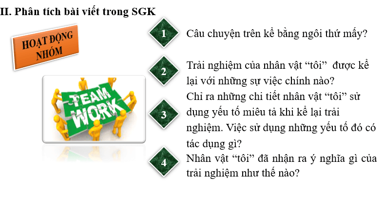 Giáo án điện tử bài Viết Kể lại một trải nghiệm của bản thân | PPT Văn 6 Chân trời sáng tạo