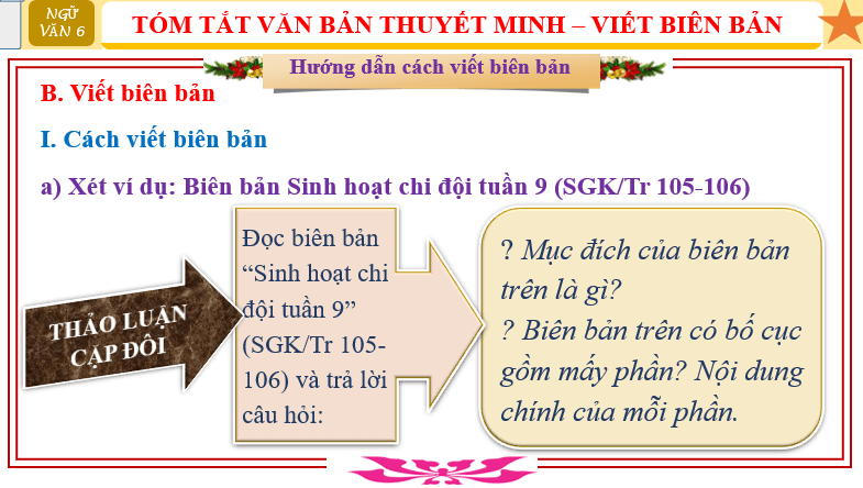 Giáo án điện tử bài Viết biên bản | PPT Văn 6 Cánh diều