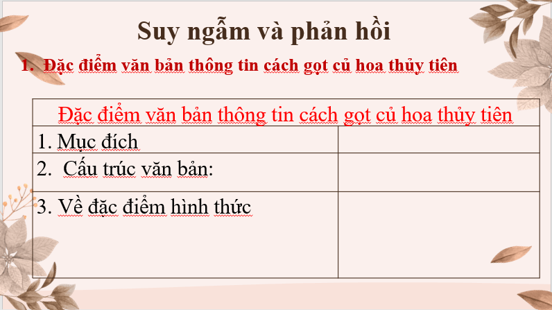 Giáo án điện tử bài Cách gọt củ hoa thuỷ tiên | PPT Văn 7 Chân trời sáng tạo