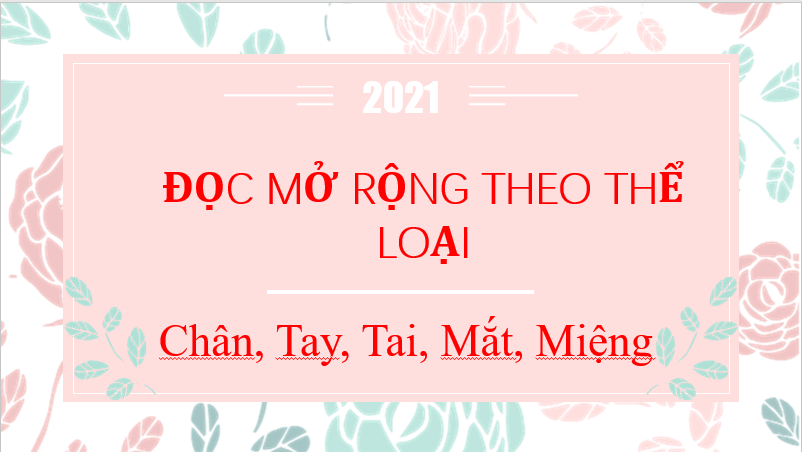 Giáo án điện tử bài Chân, tay, tai, mắt, miệng | PPT Văn 7 Chân trời sáng tạo