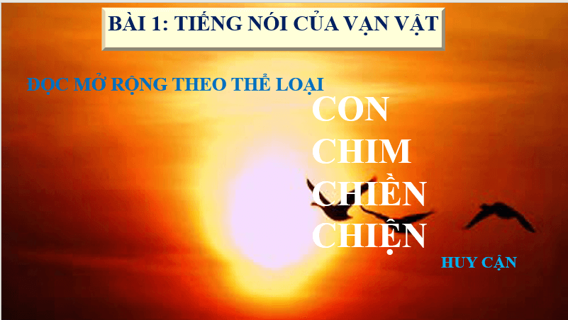 Giáo án điện tử bài Con chim chiền chiện | PPT Văn 7 Chân trời sáng tạo