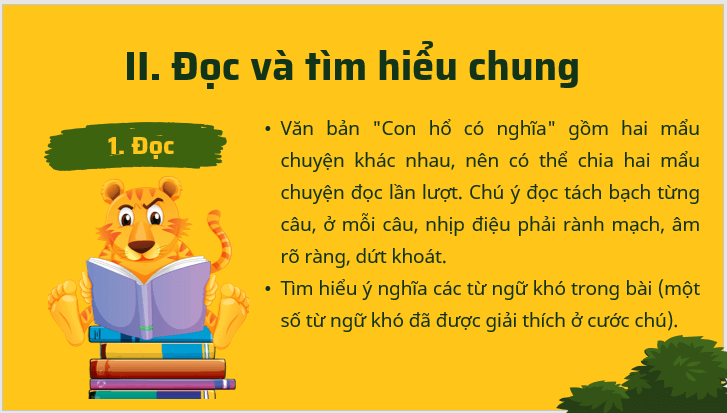 Giáo án điện tử bài Con hổ có nghĩa | PPT Văn 7 Kết nối tri thức