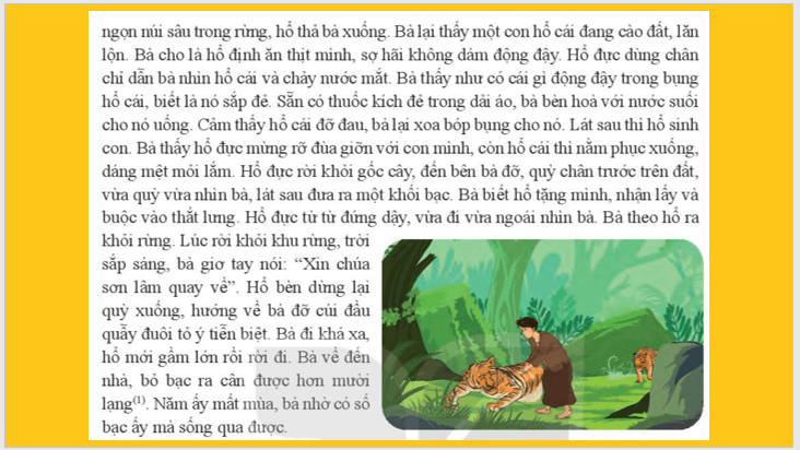 Giáo án điện tử bài Con hổ có nghĩa | PPT Văn 7 Kết nối tri thức