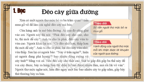 Giáo án điện tử bài Đẽo cày giữa đường | PPT Văn 7 Kết nối tri thức