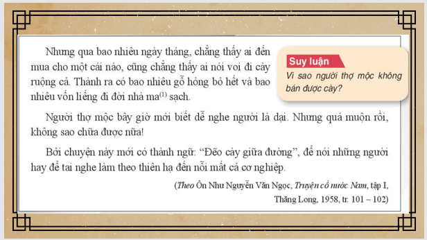 Giáo án điện tử bài Đẽo cày giữa đường | PPT Văn 7 Kết nối tri thức