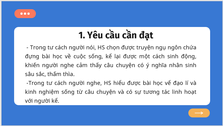 Giáo án điện tử bài Kể lại một truyện ngụ ngôn | PPT Văn 7 Kết nối tri thức