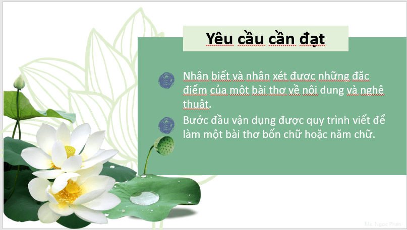 Giáo án điện tử bài Làm một bài thơ bốn chữ hoặc năm chữ | PPT Văn 7 Chân trời sáng tạo