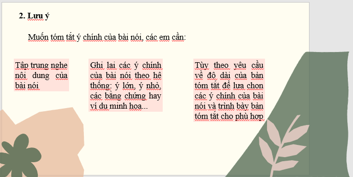 Giáo án điện tử bài Nói và nghe: Nghe và tóm tắt ý chính của bài nói | PPT Văn 7 Cánh diều