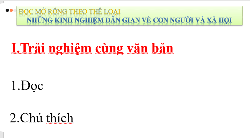 Giáo án điện tử bài Những kinh nghiệm dân gian về con người và xã hội | PPT Văn 7 Chân trời sáng tạo