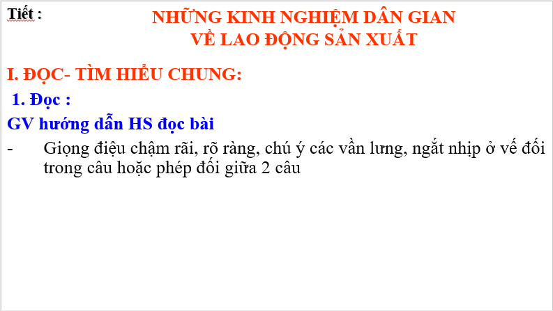 Giáo án điện tử bài Những kinh nghiệm dân gian về lao động sản xuất | PPT Văn 7 Chân trời sáng tạo