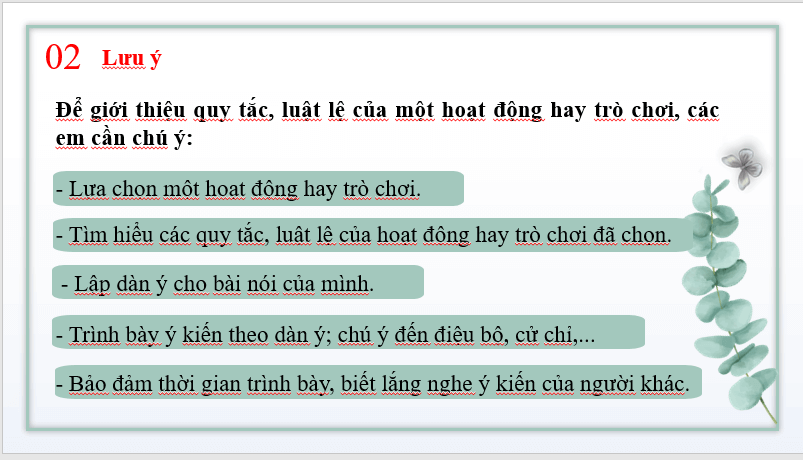 Giáo án điện tử bài Nói và nghe: Giải thích quy tắc, luật lệ của một hoạt động hay trò chơi | PPT Văn 7 Cánh diều