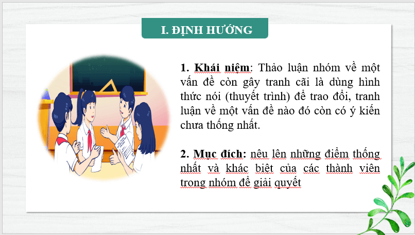 Giáo án điện tử bài Nói và nghe: Thảo luận nhóm về một vấn đề | PPT Văn 7 Cánh diều