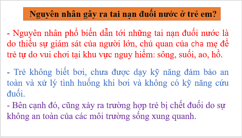 Giáo án điện tử bài Phòng tránh đuối nước | PPT Văn 7 Chân trời sáng tạo